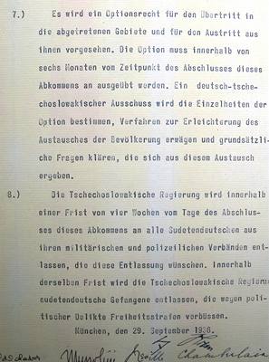 Mnichovská dohoda z roku 1938.